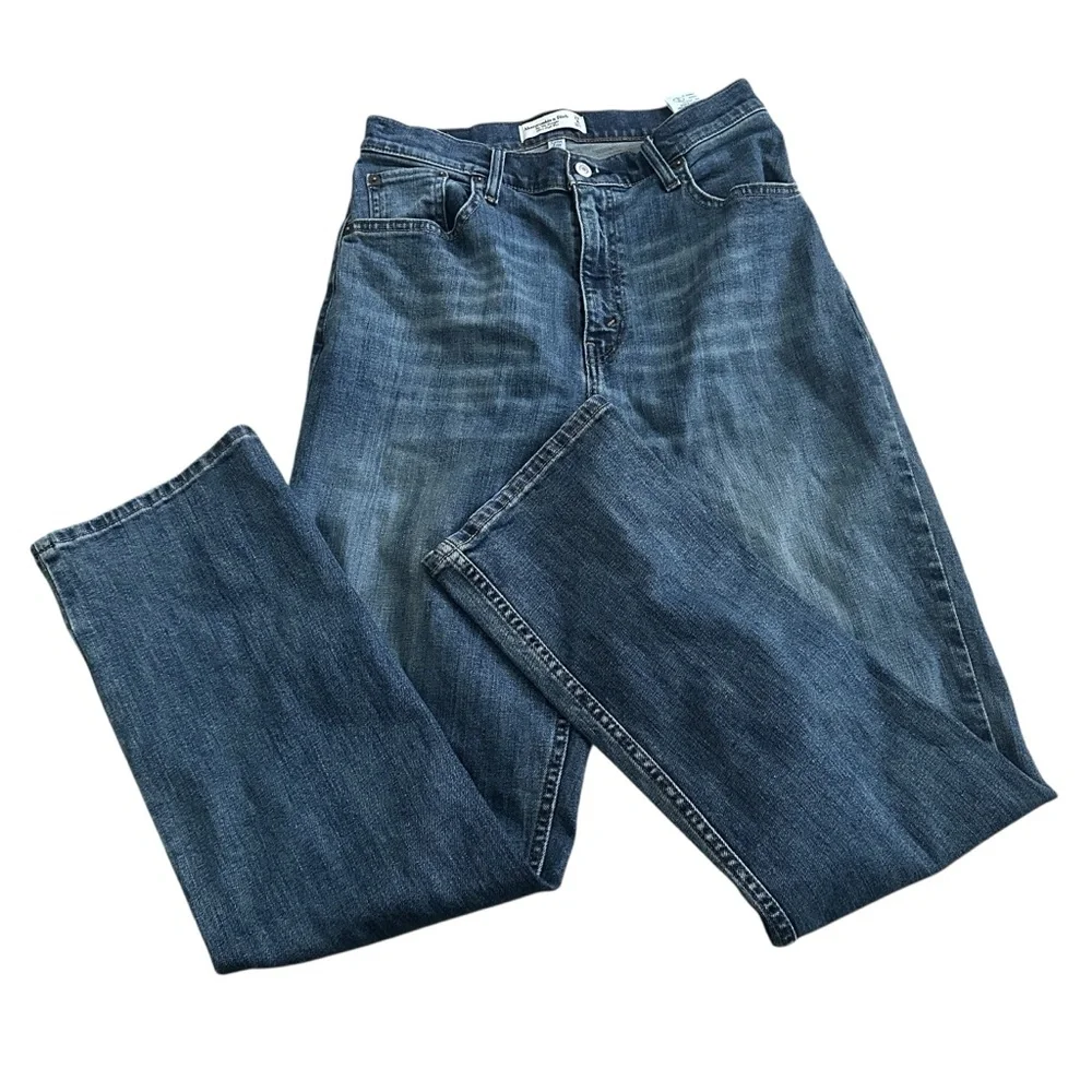Abercrombie Fitch 90s Straight Ultra High Rise Curve Denim Jeans Womens 28 (8)